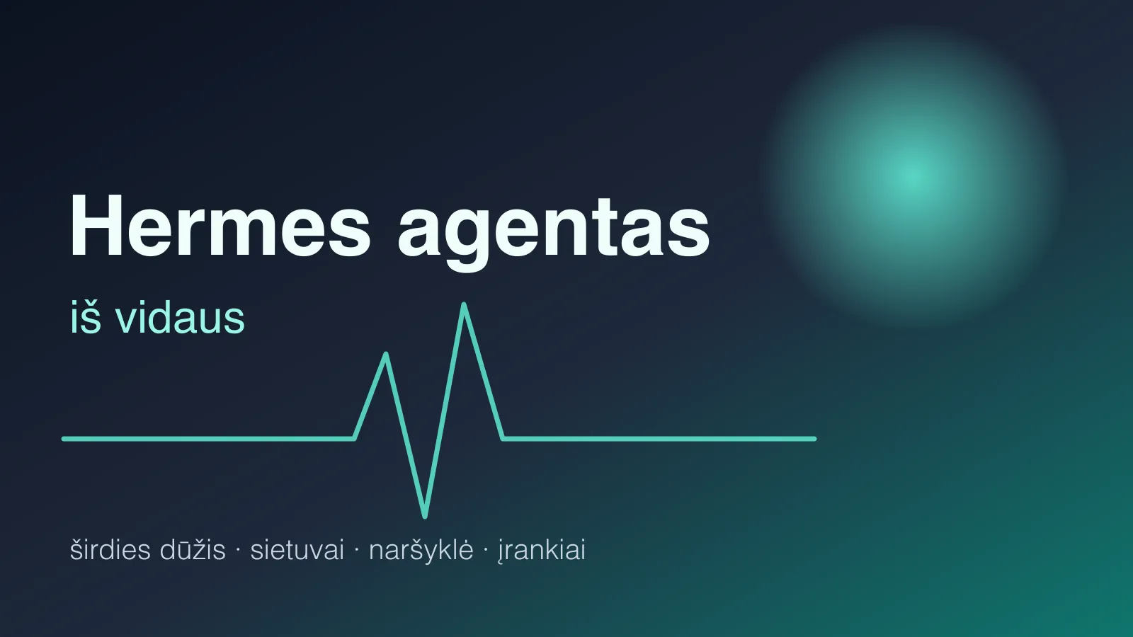 Hermes DI agento vidinė sandara — širdies dūžis, sietuvai ir naršyklė